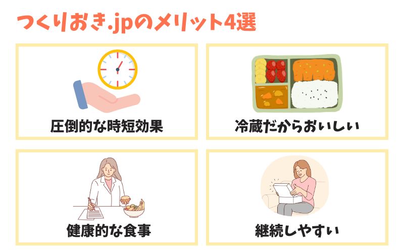 ツクリオ(旧つくりおき.jp)のメリット