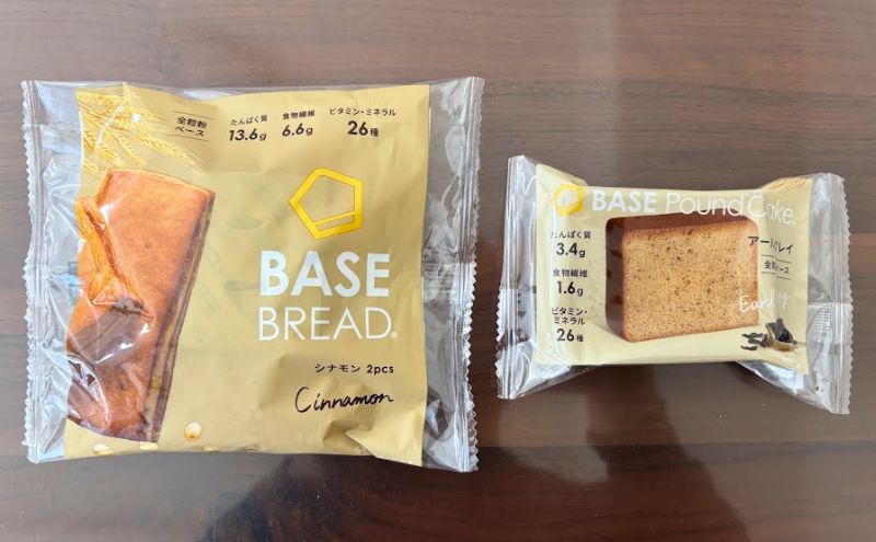 ベースブレッドシナモンとサイズを比較