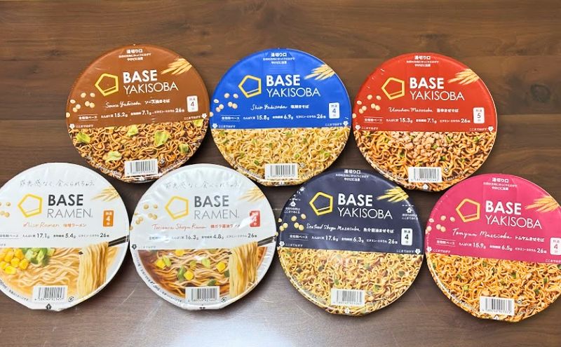 ベース焼きそばとベースラーメンの商品数