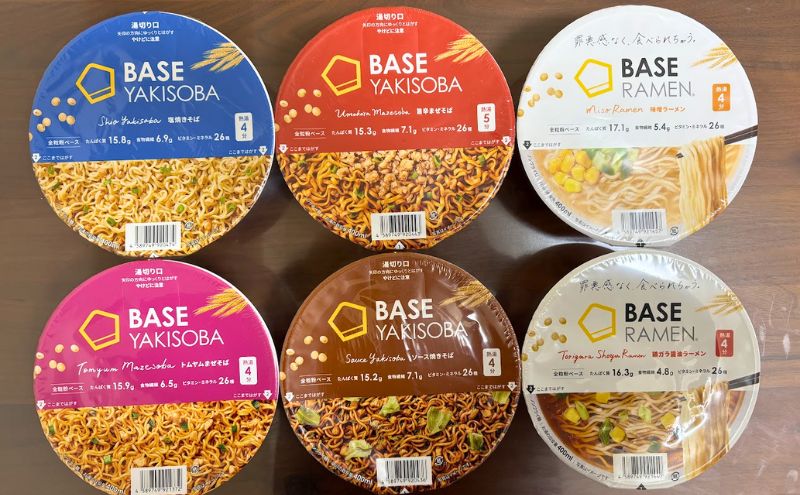ベース焼きそばとベースラーメンの商品数