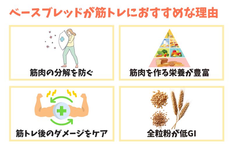 ベースブレッドが筋トレにおすすめな4つの理由