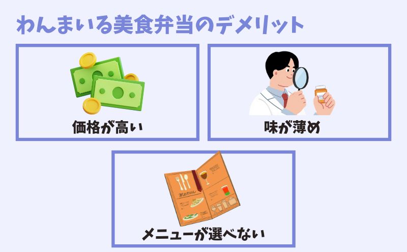 わんまいる美食弁当のデメリット3選