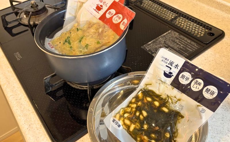 わんまいる健幸ディナーの解凍シーン