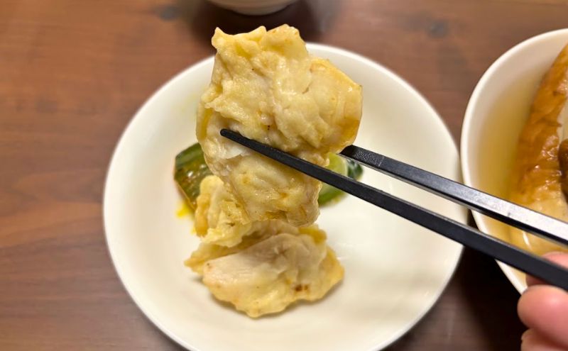 わんまいる健幸ディナー>2食目:あごだし入り 出雲おでん:とり天