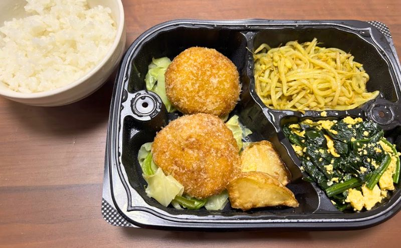 わんまいる美食弁当のレンジ調理後の中身