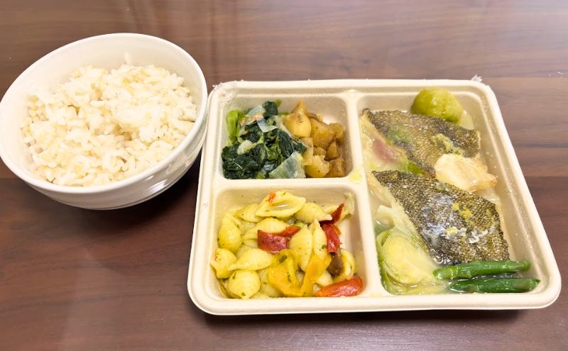 デリピックスの冷凍弁当の盛り付け例
