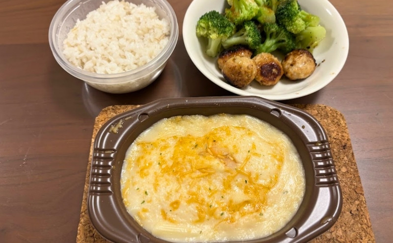 コープデリ洋食グルメセット>えびグラタン:夕食